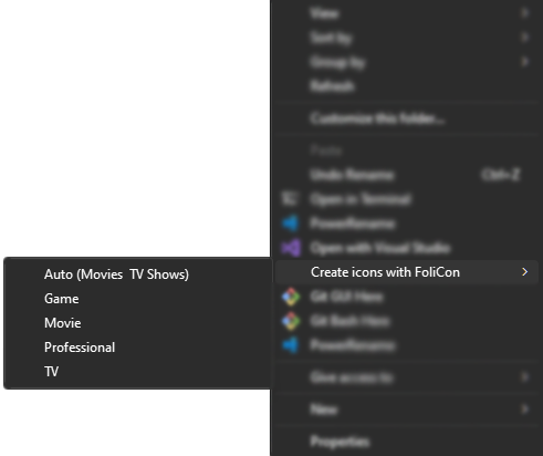 Explore context menu options Explore context menu options