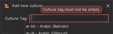 Add new culture tag