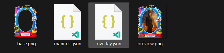 Example overlay package structure and preview image
